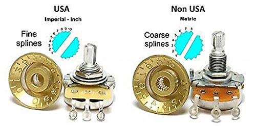 Dopro 4pcs USA(Imperial) LP Guitar Bell Knobs 24 Fine Splines Top Hat Knobs for USA Les Paul with CTS Pots Cream